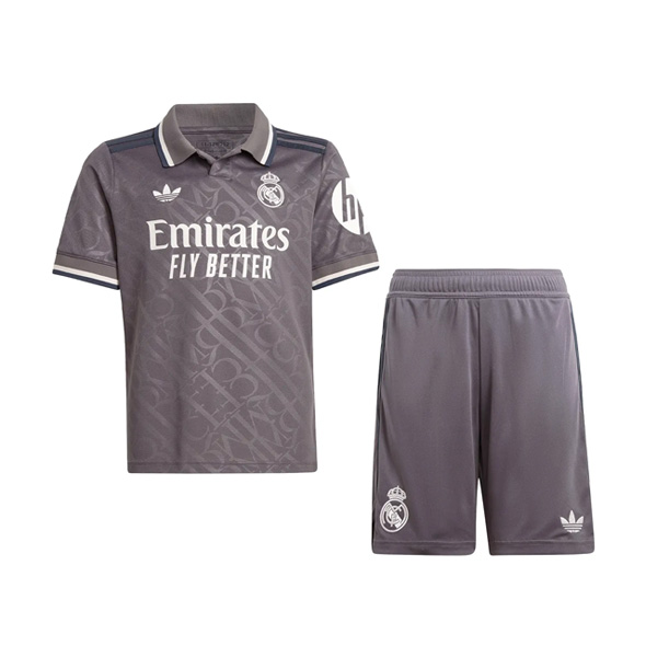 Camiseta Real Madrid 3rd Niño 2024-2025 Gris